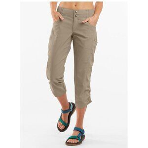 NWT Title Nine Women Beige Clamber Capri Hiking Nylon Pants 12 MSRP$109